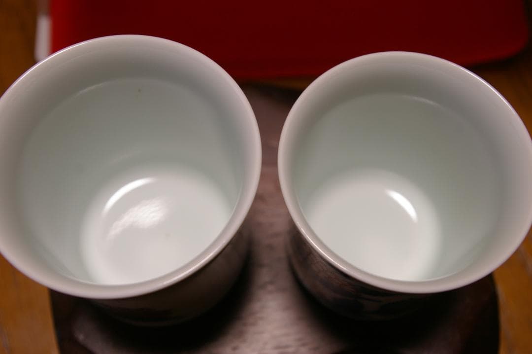 今右衛門　錦 藤袴絵　組湯吞 蓋付 共箱付