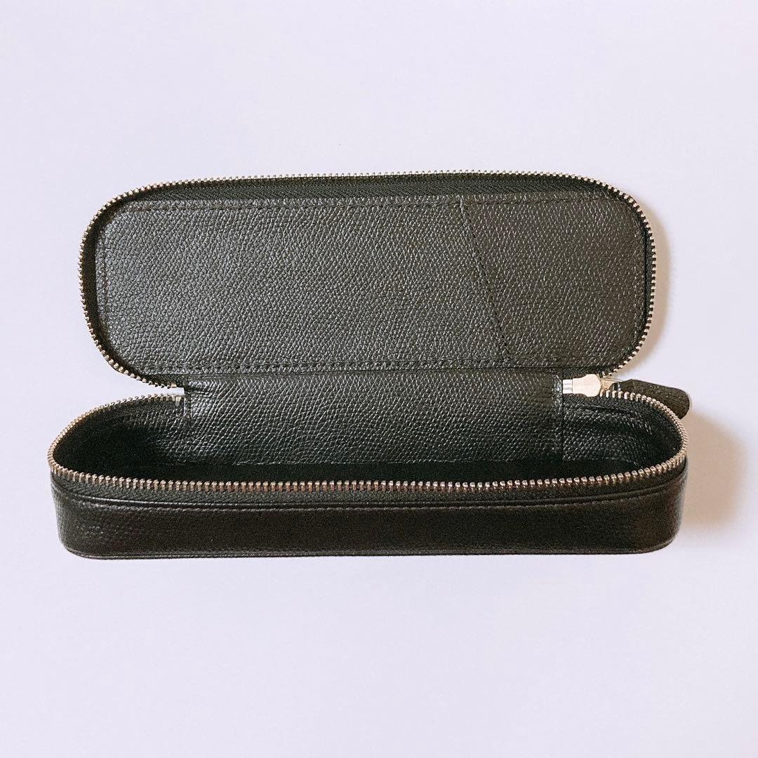 銀座伊東屋　カラーチャート　ペンケース　Polar Night　黒　筆箱　本革