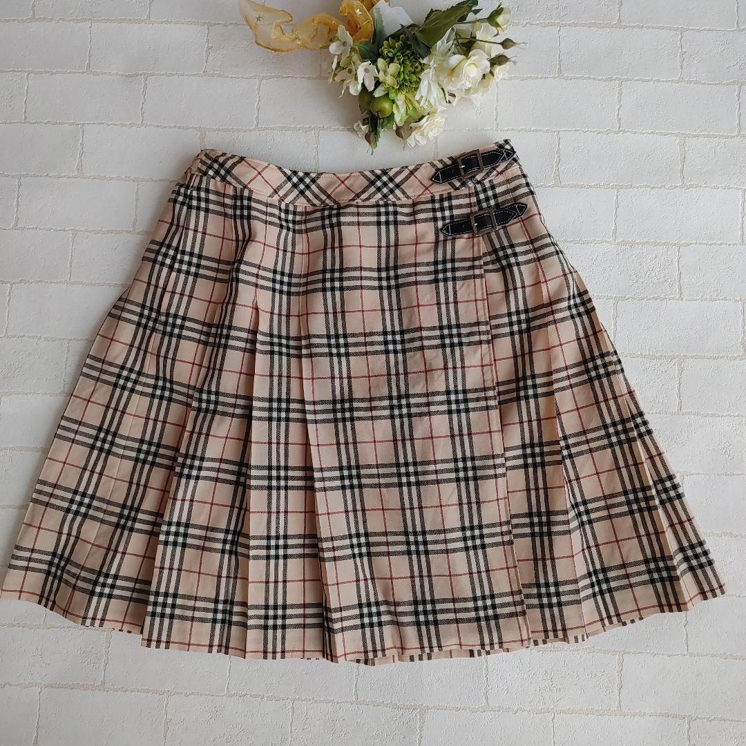 バーバリー ノバチェック キッズ プリーツ スカート 卒業式 160 美品