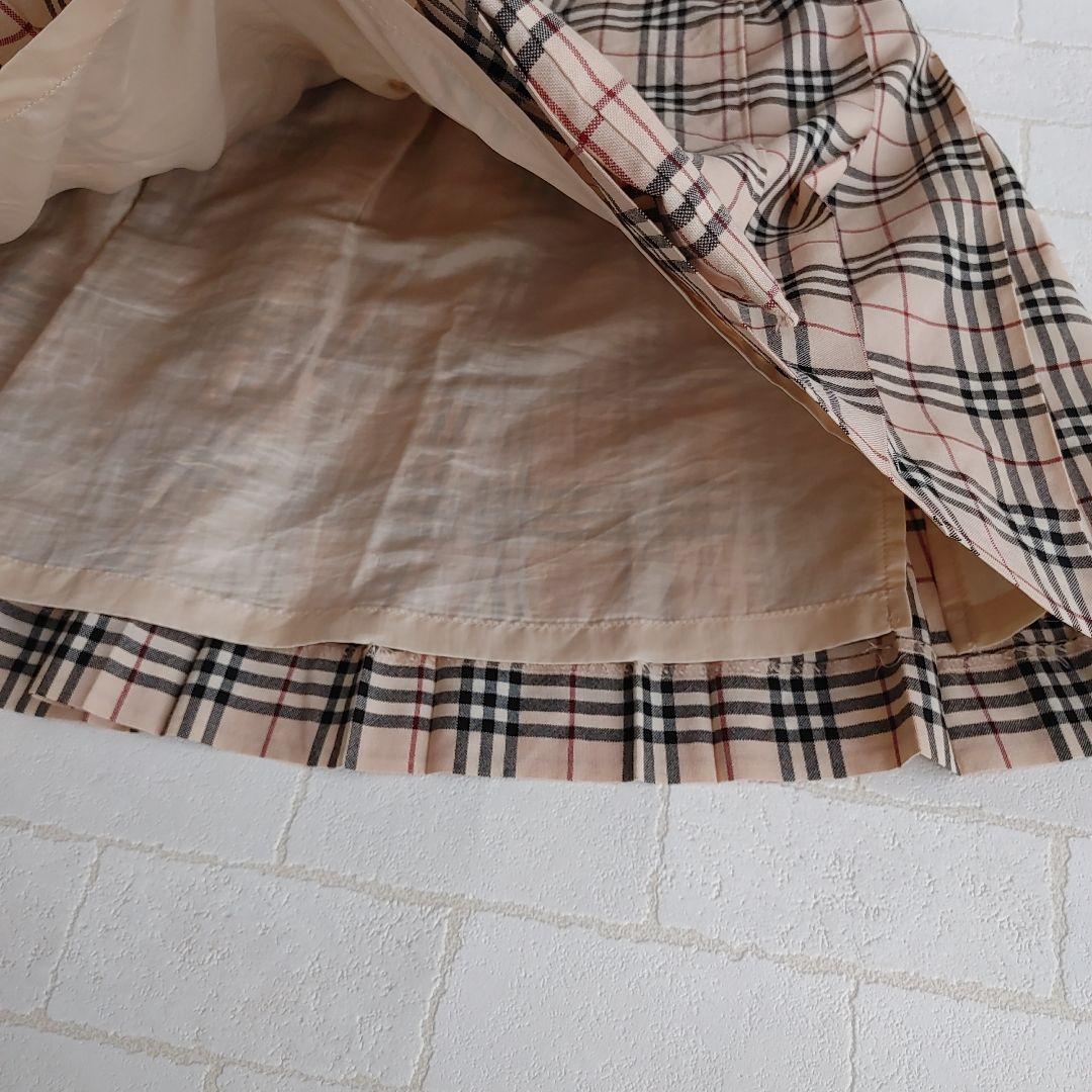 バーバリー ノバチェック キッズ プリーツ スカート 卒業式 160 美品