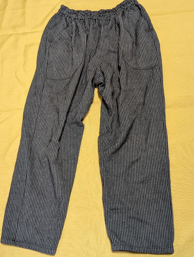 UZUIRO よろけ縞一本刺し子 スッキリサルエルパンツ