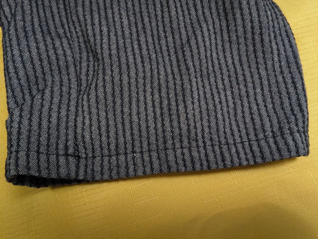 UZUIRO よろけ縞一本刺し子 スッキリサルエルパンツ