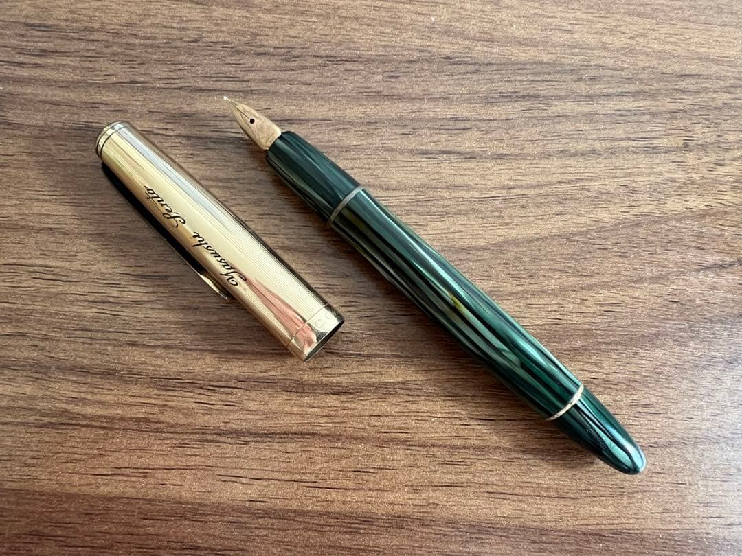 MONTBLANC モンブラン 万年筆 642 N グリーンストライプ 14金