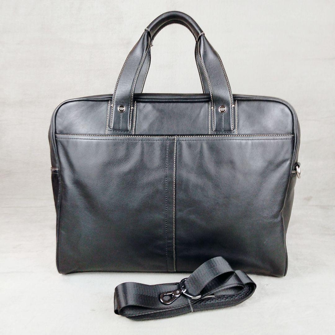 ★COACH★ コーチ 2WAY レザー ビジネスバッグ 2層式 ブラック