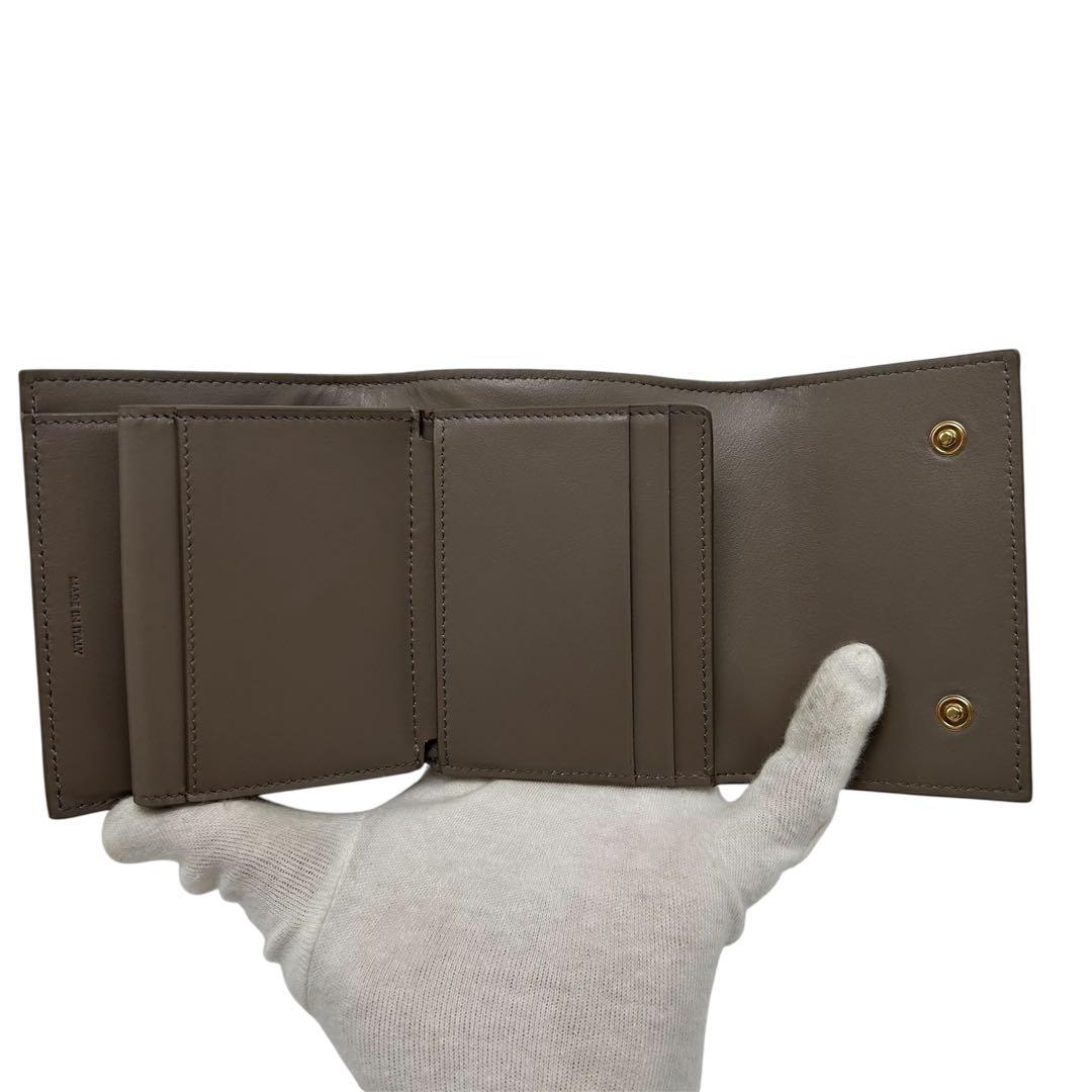 極美品 セリーヌ スモール トリフォールド ウォレット 三つ折り財布 レディース