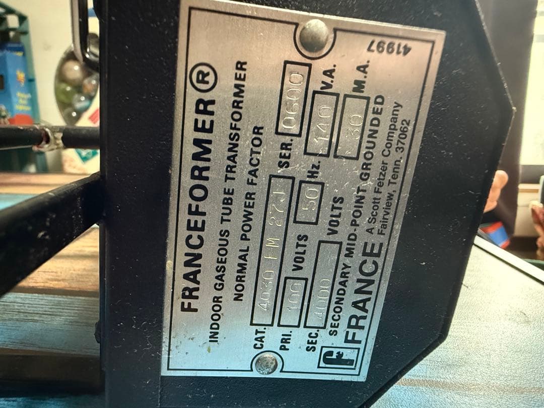 Made in USA zima ネオン菅 serial number