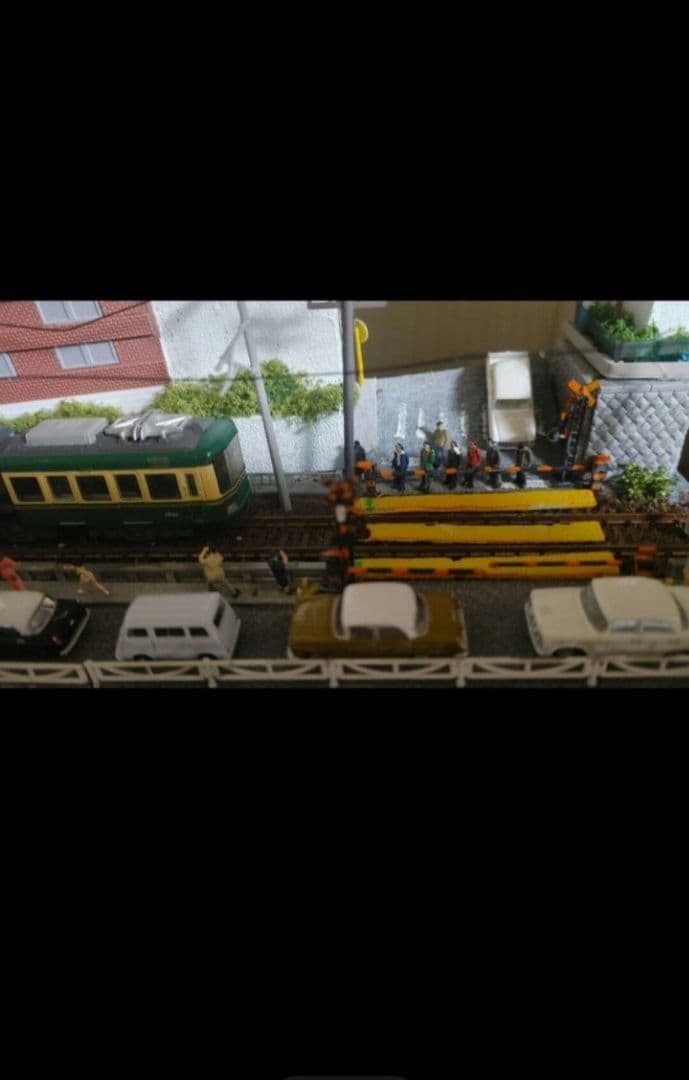 江ノ電ジオラマSLAM DUNK踏切前　スラムダンク　電車　列車　模型