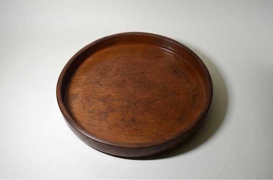 昭和時代　木製　くり抜き盆　盃入れ　アンティーク