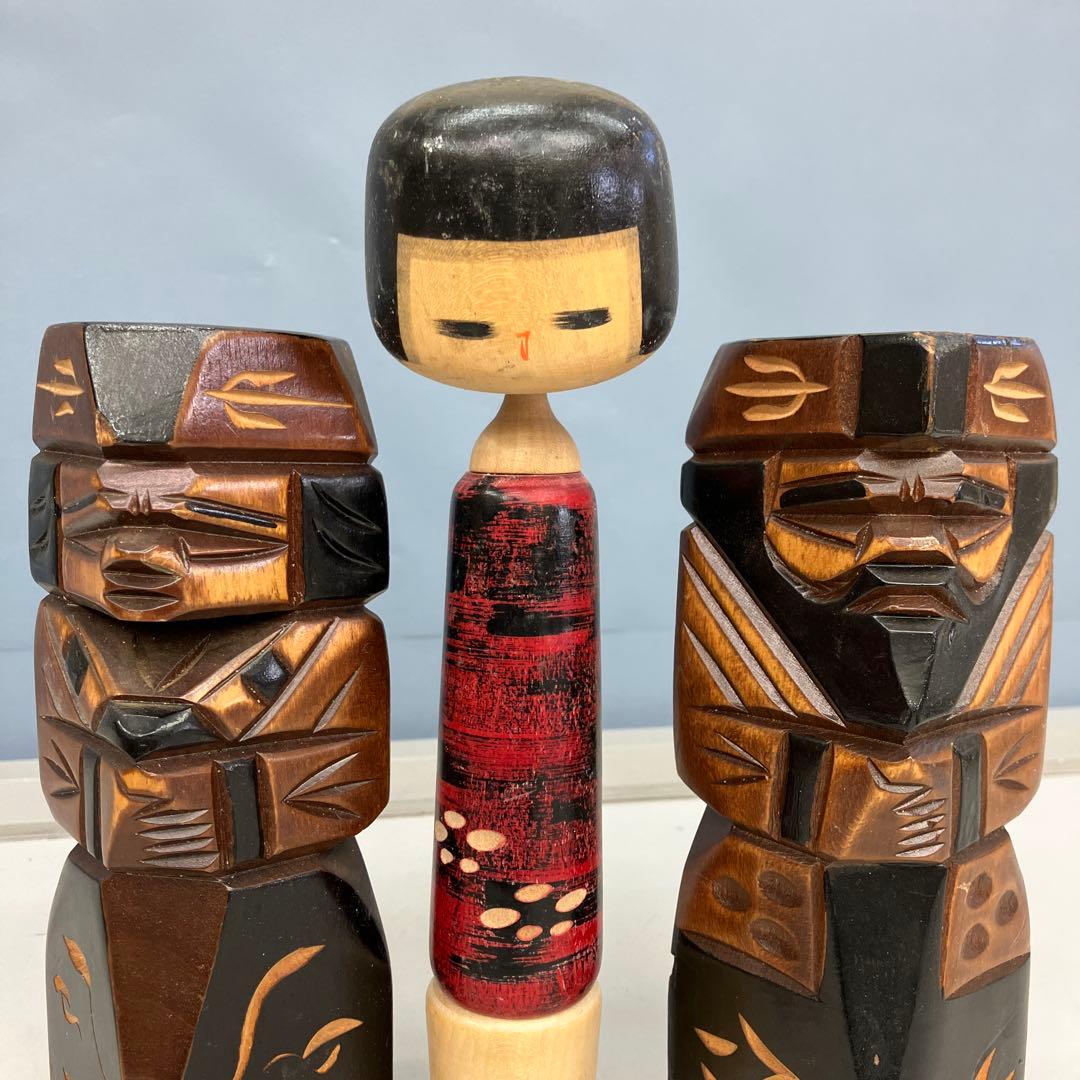 D-3 創作こけし まとめ売り セット 伝統工芸品 郷土玩具 昭和レトロ 民芸品