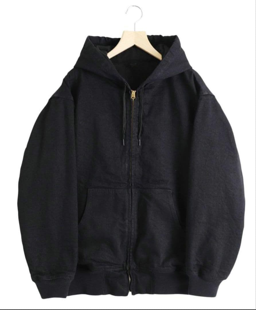 【希少サイズ・未使用】COMOLI ブラックデニムジップパーカ 25AWサイズ1