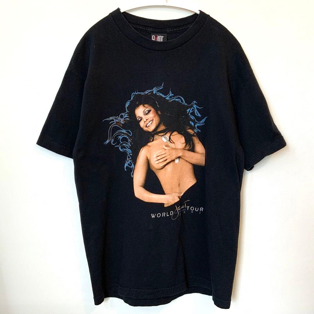 ジャネットジャクソン　ワールド　ツアー　Tシャツ　giantタグ　L 黒　半袖