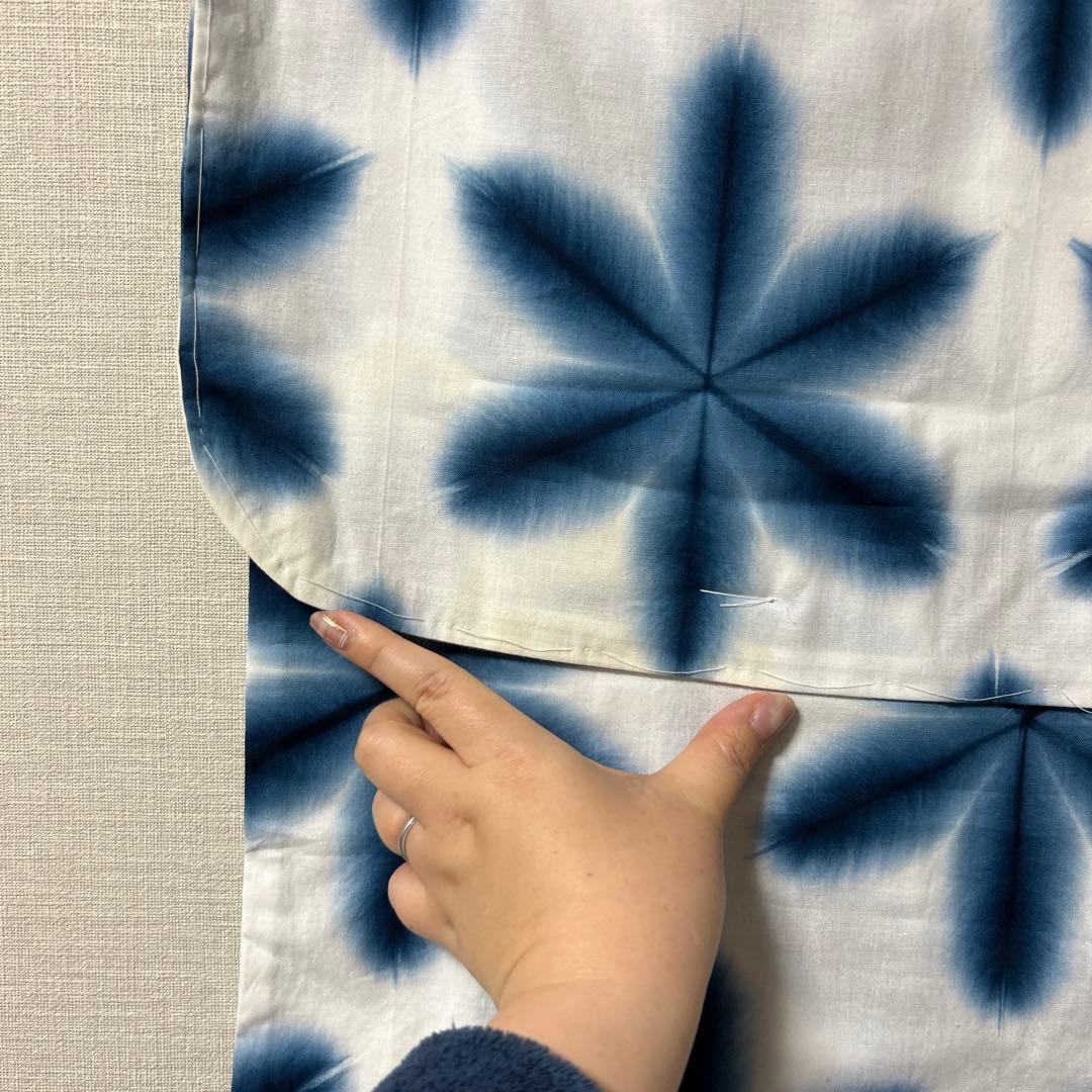 [値下げ］雪花絞り　板締め絞り　浴衣　絞り