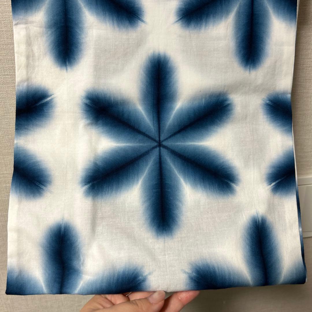 [値下げ］雪花絞り　板締め絞り　浴衣　絞り