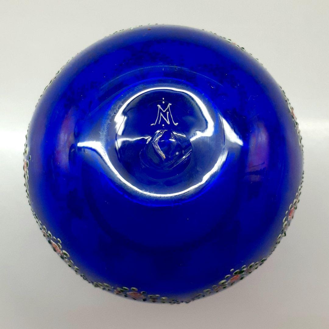 MURANO GLASS ムラノ 金彩 エナメル 花蓋 香水瓶 パフュームボトル