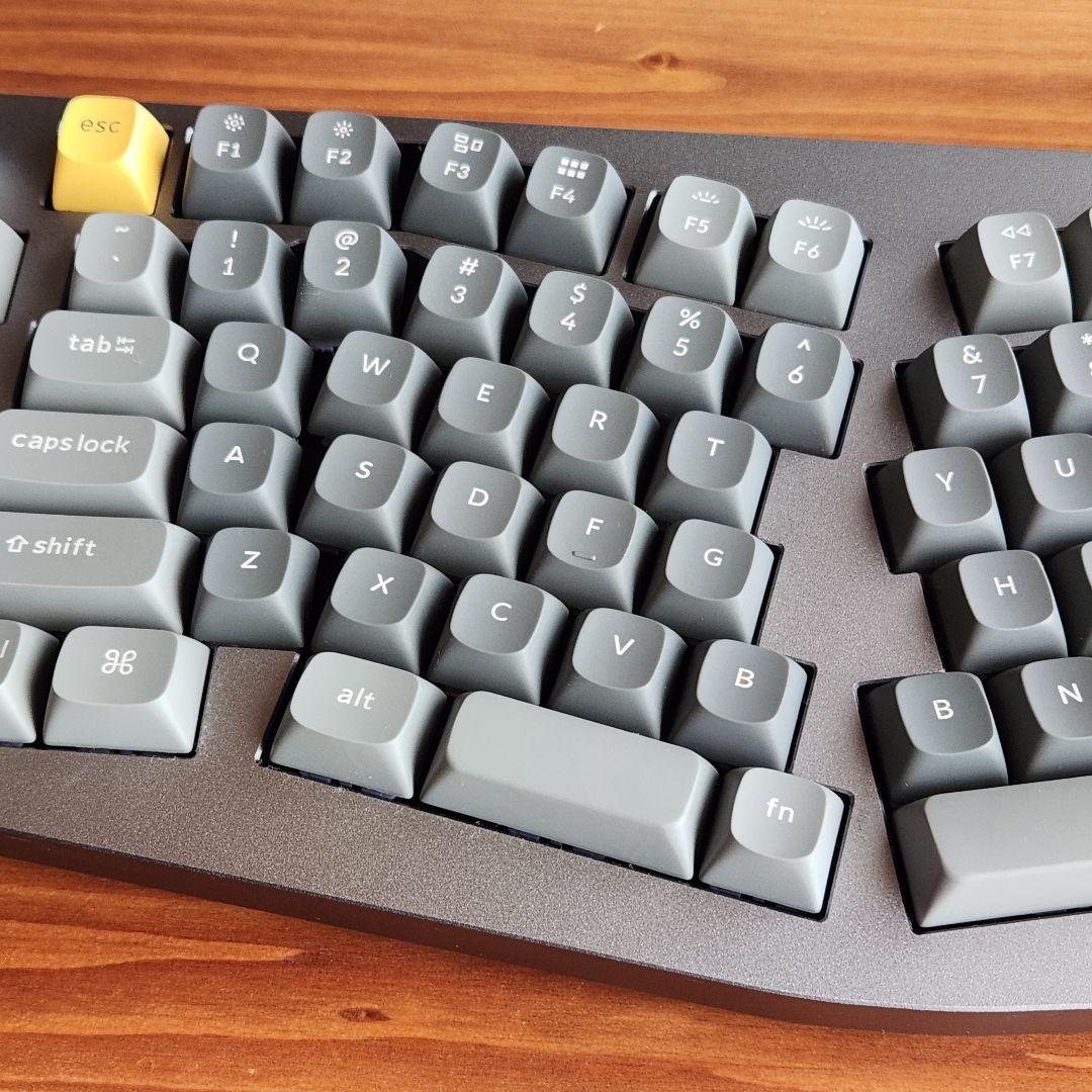 【パームレスト付き】Keychron Q10 シルバー 茶軸 アリス配列