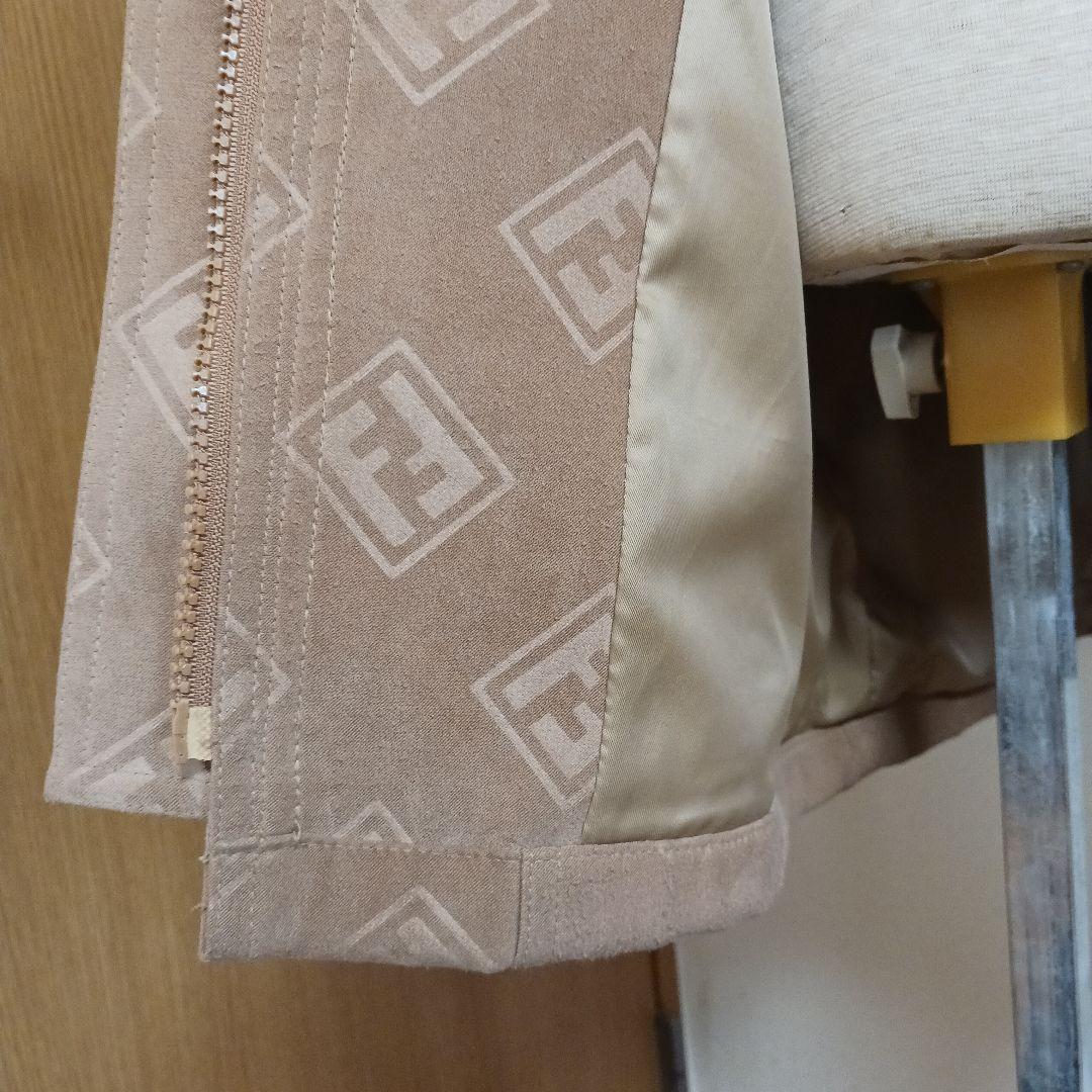 FENDI フェンディ ベージュ ヴィンテージ フード付き モノグラムジャケット