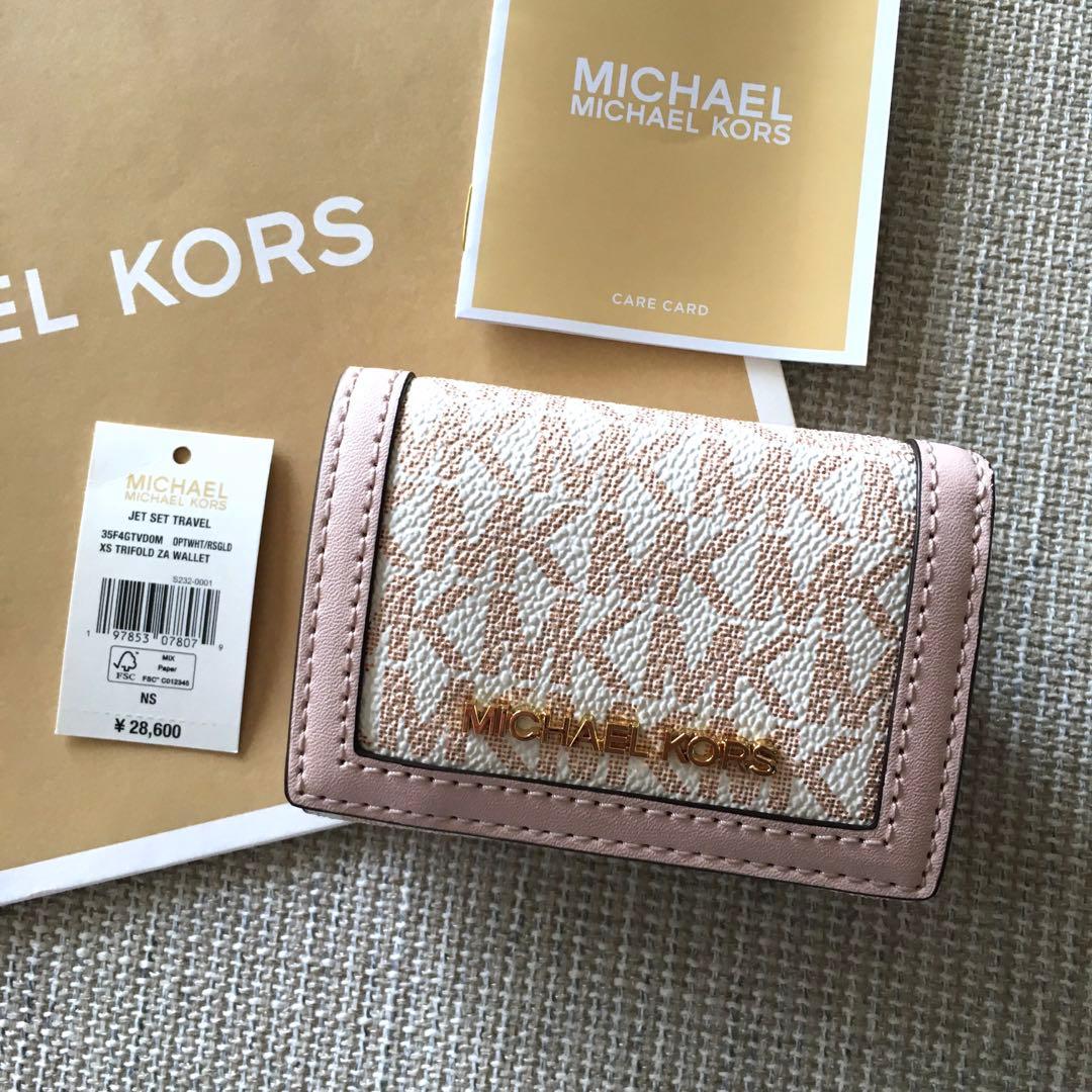 新品　MICHEAL KORS マイケルコース　三つ折り　財布　ピンク