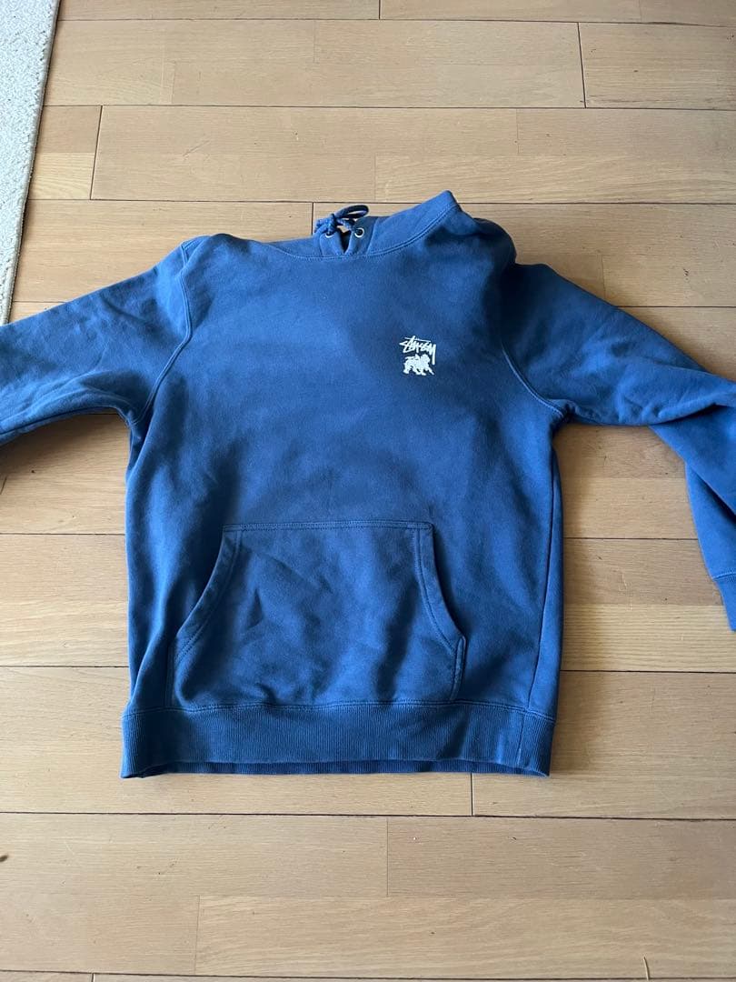 Stussy ブルー パーカー M