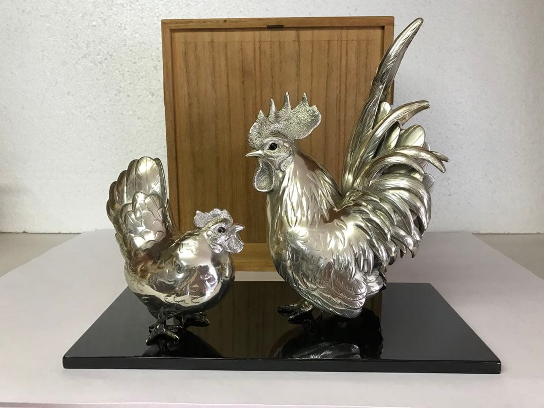 白銅製:夫婦鶏