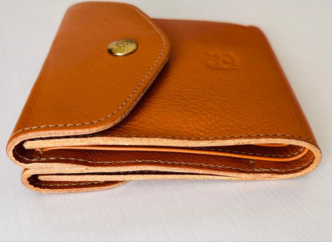 IL BISONTE イルビゾンテ　二つ折り財布 オレンジ