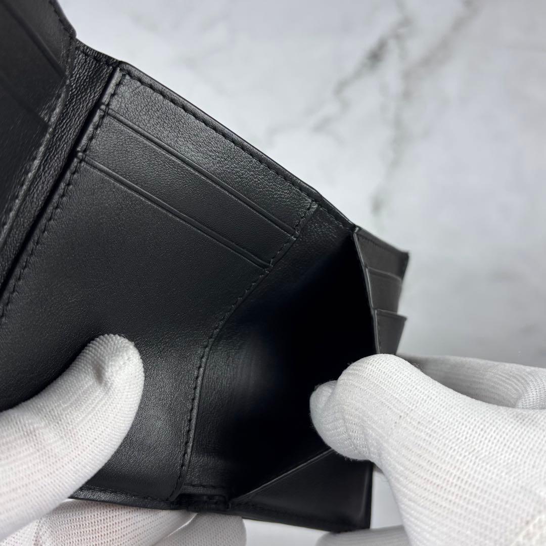 ロエベ　アナグラム　トライフォールドウォレット　Wホック　三つ折り　財布