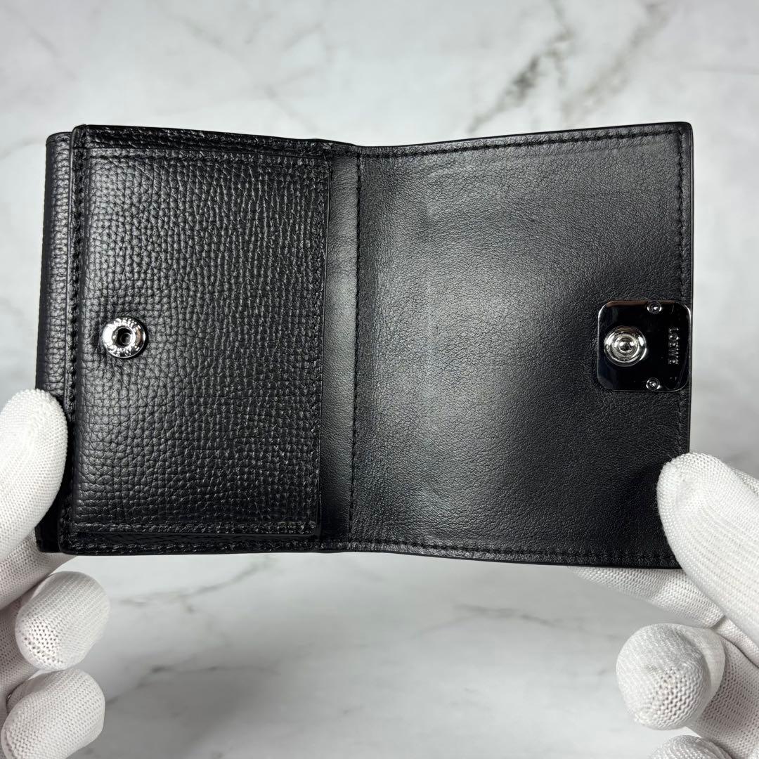 ロエベ　アナグラム　トライフォールドウォレット　Wホック　三つ折り　財布