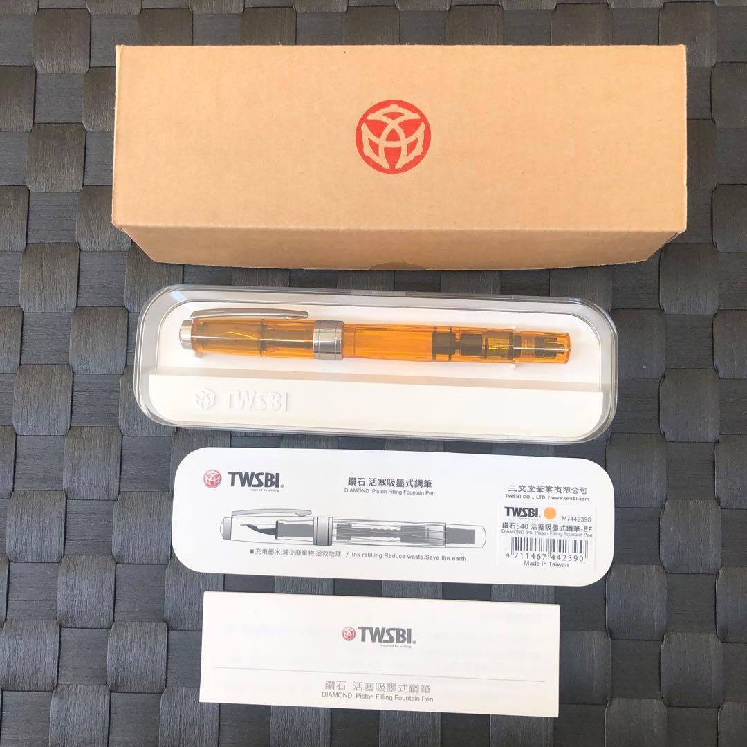 未使用TWSBI Diamond 540 万年筆 EFデモンストレータ オレンジ