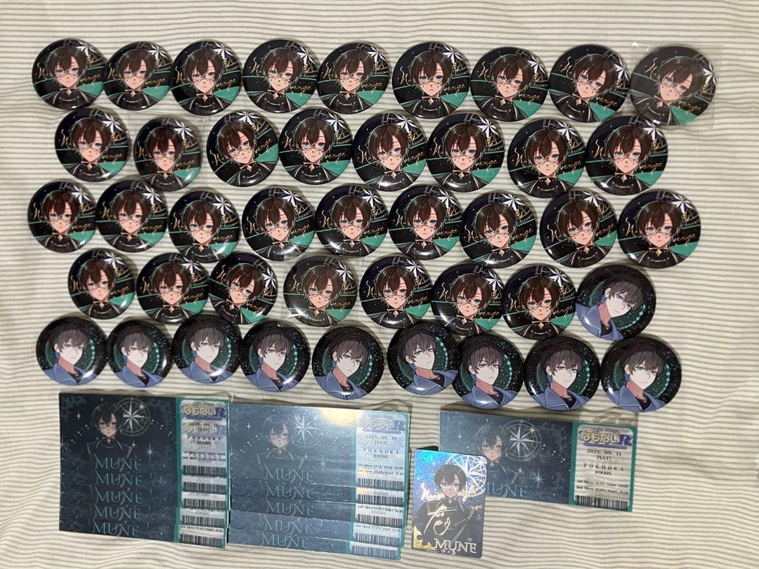 無音　なもない　缶バッジ　クリアチケット　メタルカード　サイン　箔押し　ツアー