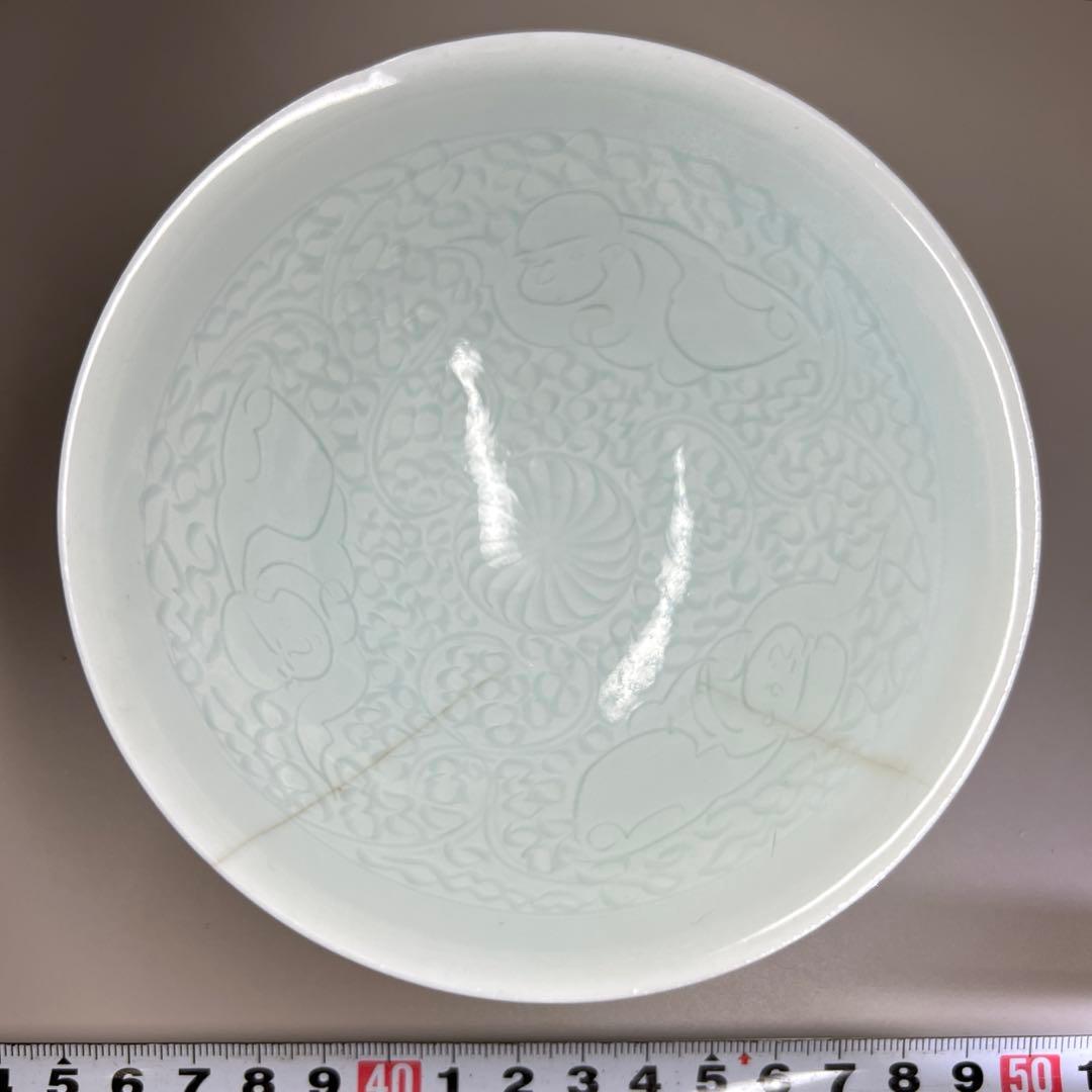 中国宋時代　影青陰刻　茶碗　直径12.2㎝　トヒオ　東な7-0703⭐︎2F