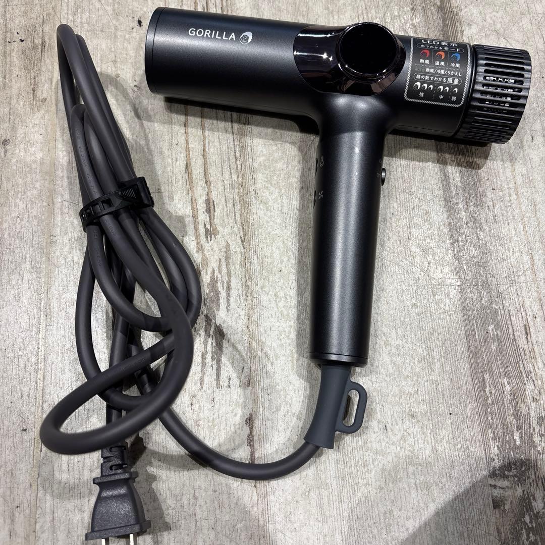 イ*ワ様 ドウシシャ ゴリラのひとふき ヘアドライヤー GRD-2501 グレー