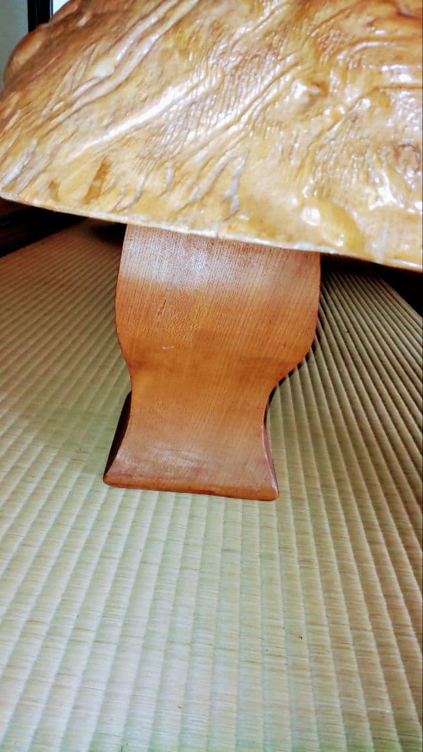 「使用後は室内にて、大切に保管していました」総玉杢欅テーブル／自伐自作part７