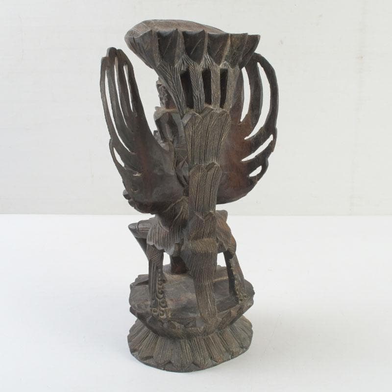 バリ島　インドネシア　木彫　ガルーダ像　置物　V　9380