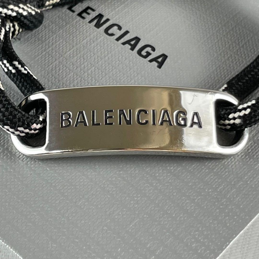 【付属品付き】バレンシアガ ブレスレット ロゴ プレート バングル アクセサリー