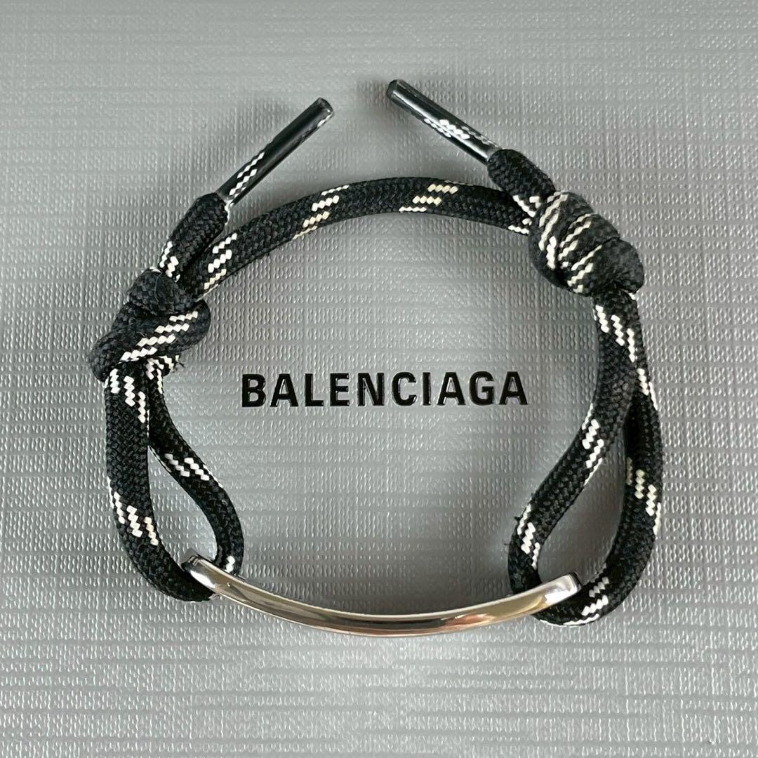 【付属品付き】バレンシアガ ブレスレット ロゴ プレート バングル アクセサリー