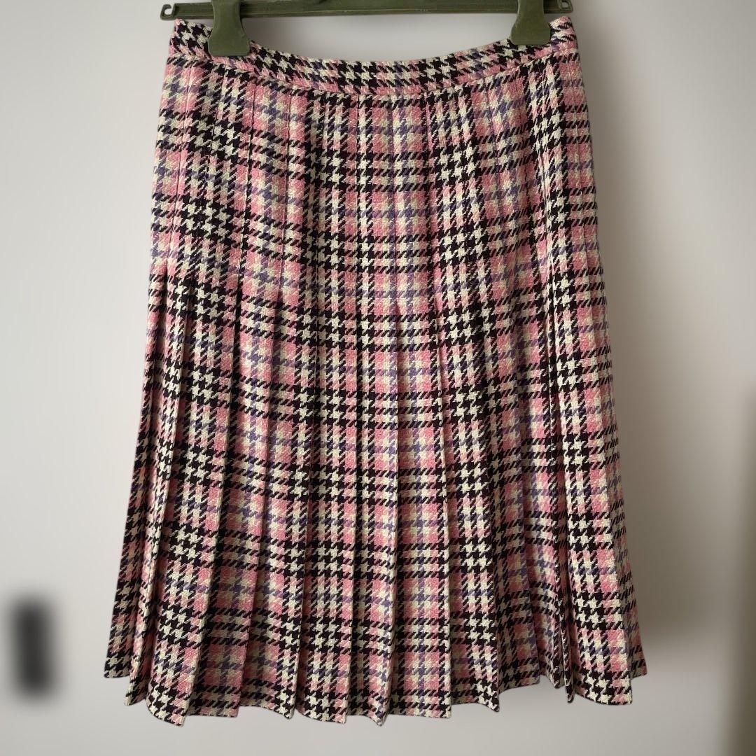 gucci ツイード プリーツラップスカート