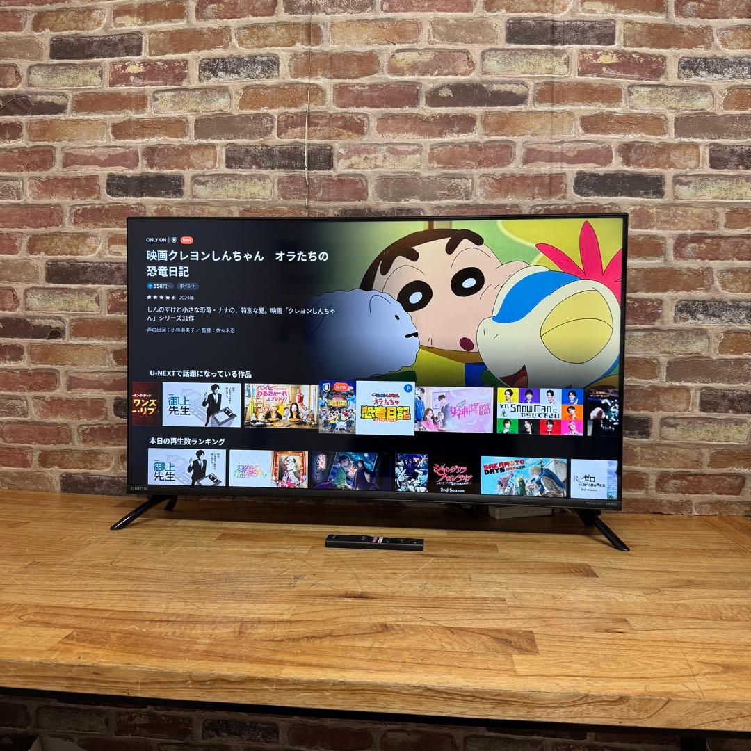 ORION 40インチ チューナーレス スマートテレビ SAFH401 アプリ○