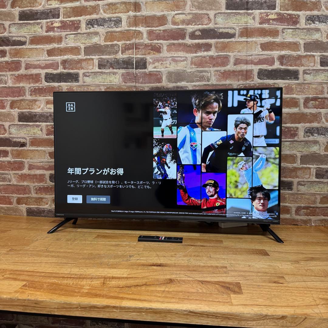 ORION 40インチ チューナーレス スマートテレビ SAFH401 アプリ○