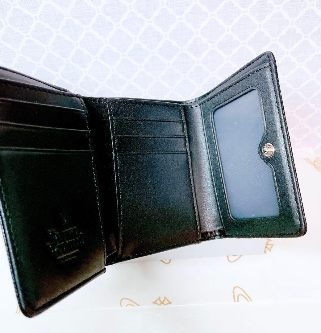 【最新◇ショッパー付】新品 ヴィヴィアン・ウエストウッド 3つ折り財布 黒