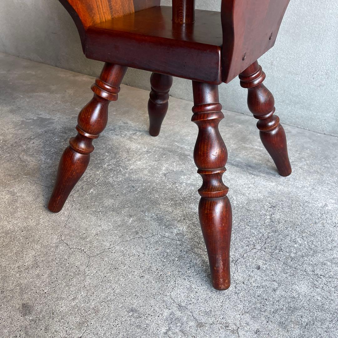 飛騨家具　キツツキ　サイドテーブル　コーヒーテーブル　丸テーブル　ラック付き