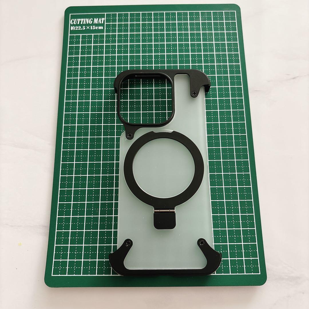 ⭐︎フレームレス iPhone15Pro用ケース Magsafeキックスタンド付