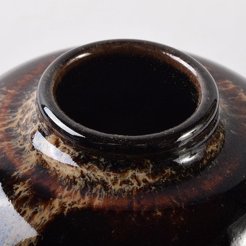 茶道具　京焼　桶谷定一作　文琳　茶入　共箱　V　8177