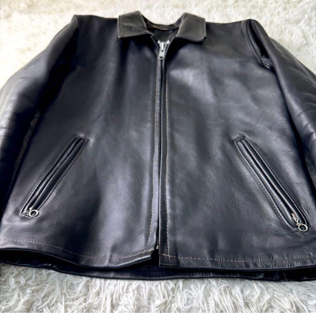 美品/希少　schott トラッカージャケット　652 本革　ブラック　38