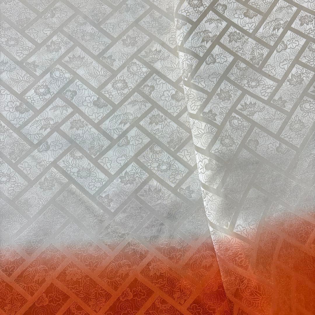 (あ996)赤黒白金 祝い柄の荒波のような斜めストライプ振袖㊗️⑤点セット