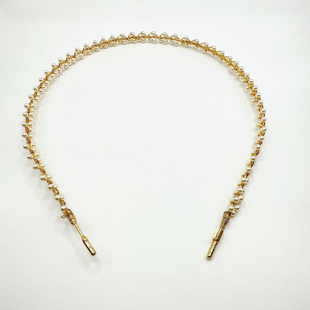 【極美品】acca カチューシャ パール コールド 2021 春