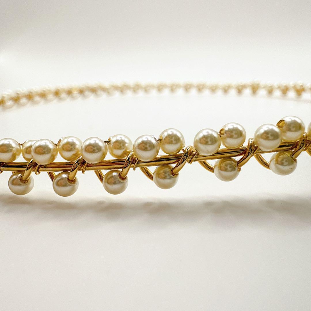 【極美品】acca カチューシャ パール コールド 2021 春