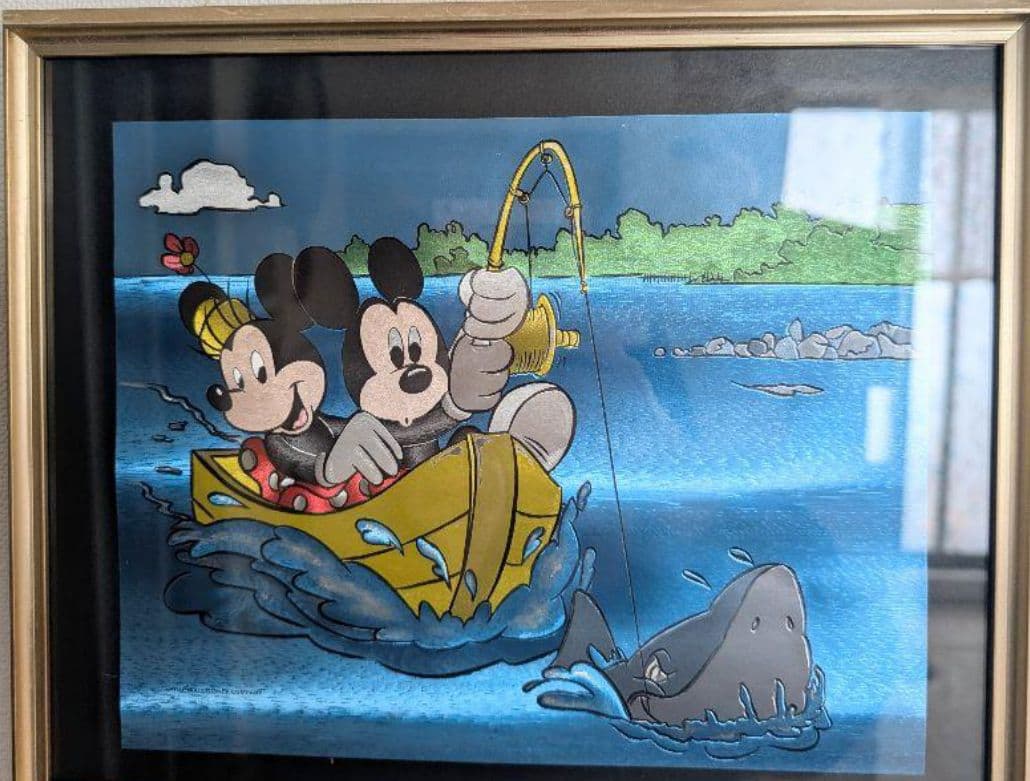 【超貴重】【ディズニー】『ミッキー ミニー』 アンティーク エッチングアート