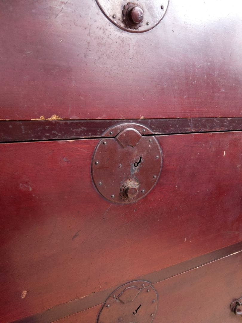 古家具　時代箪笥　4段引き出し　鉄金具　和箪笥・古道具　古家具　アンティーク