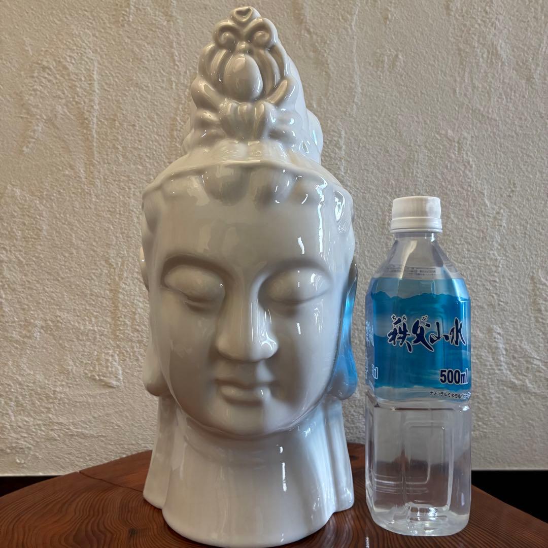 ✴︎ヴィンテージ✴︎古美術　台湾製　白磁　観音様　仏頭　高さ約33cm