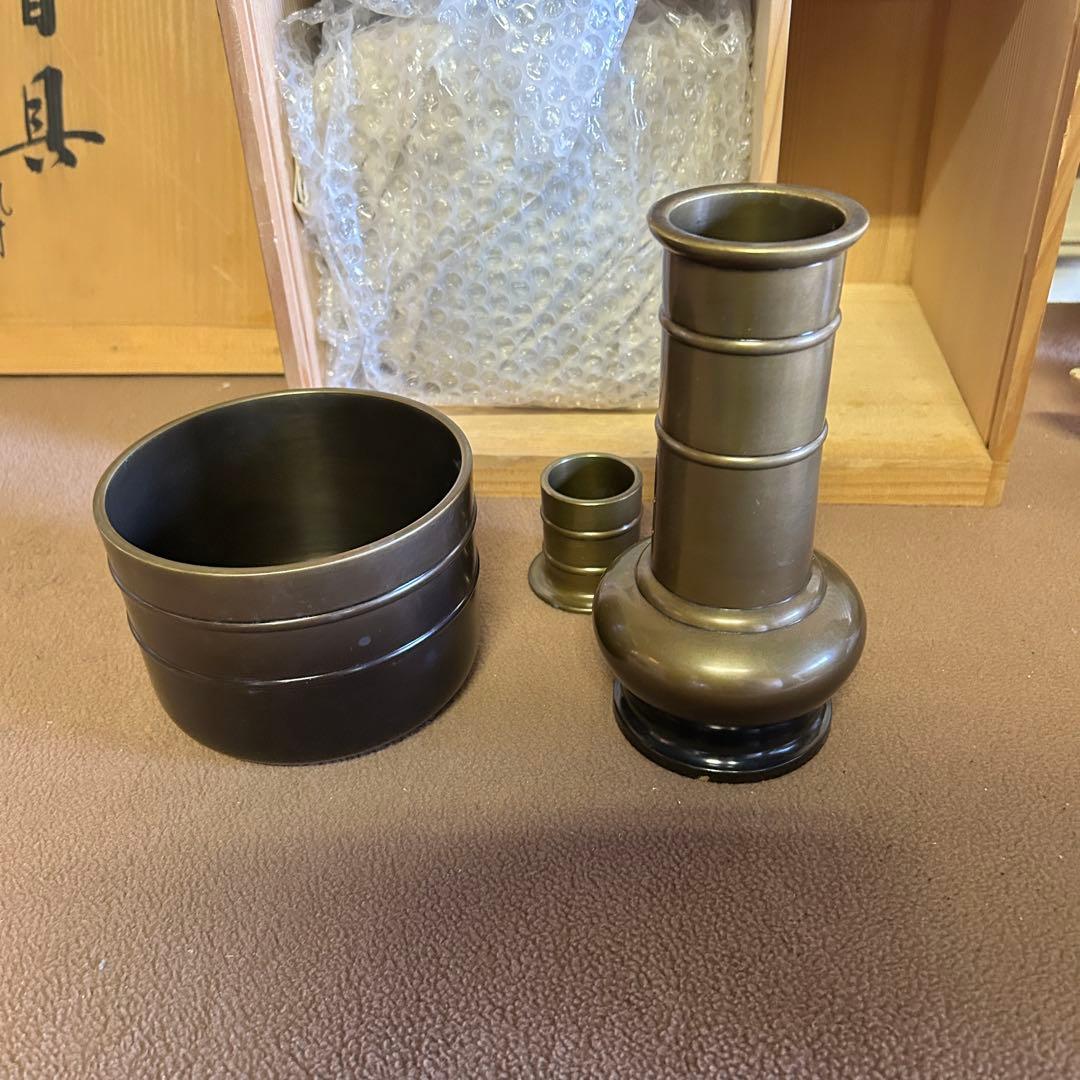 CL8★皆具★ 茶道具 皆具一式 箱付 唐銅 時代物 骨董品