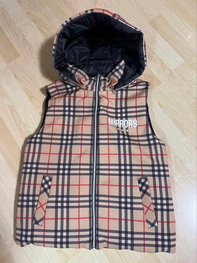 MIRROR9 ミラーナイン チェック ゴルフ ベストダウン リバーシブル